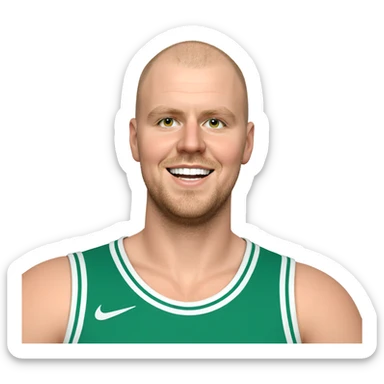 smiling bald man portrait sticker