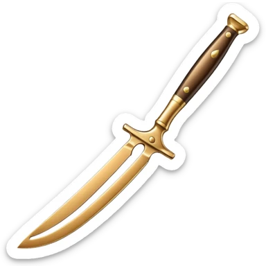 gold barber straight razor sticker