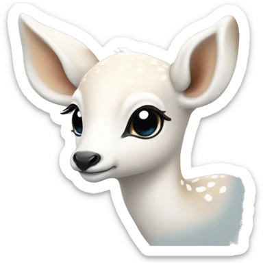 white baby deer sticker