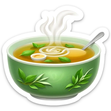Broth, green tea. sticker