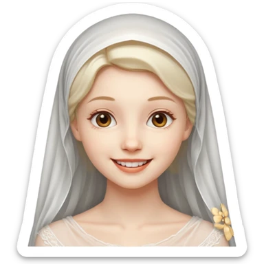 crée moi une jeune fille très belle avec le voile sticker
