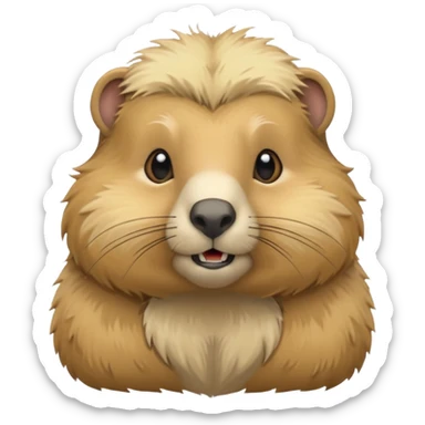 Une marmotte à la chevelure blonde sticker