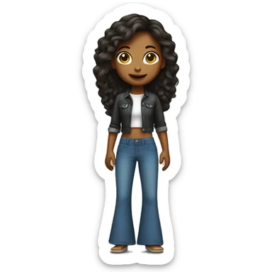 Girl with flared pants sticker