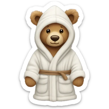 jellycat bartholomew bear with bath robe sticker