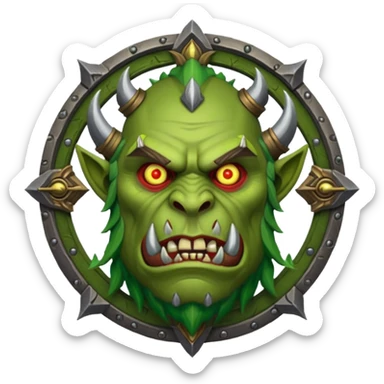 warcraft orc faction emblem sticker