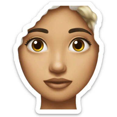 Chica morena pelo lacio bonita sticker