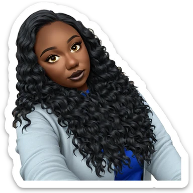 dark beauty selfie moment sticker