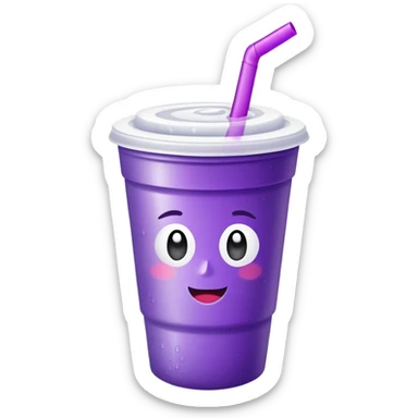 Purple drink in styrofoam cup sticker