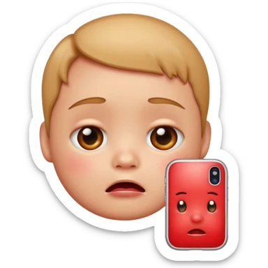 Please make an iPhone version of the baby emoticon that hurts because of the fever sticker