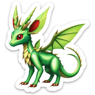 Shiny Exotic Flygon-Amaura-Leafeon-Scyther-Hybrid-Creature sticker