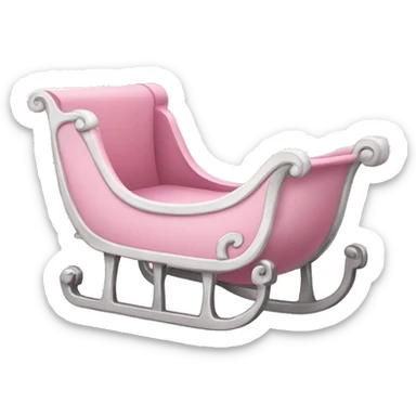 light pink sleigh sticker