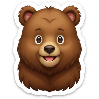 emoji bear grizzly sticker