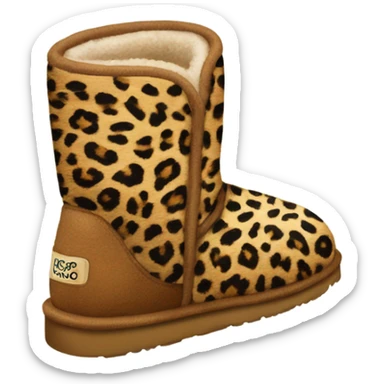 Leopard print uggs sticker