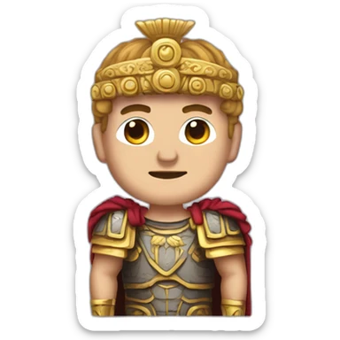 Roman emperor pixel art sticker
