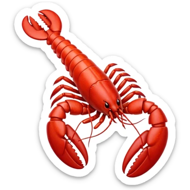 Lobster with tampon sticker