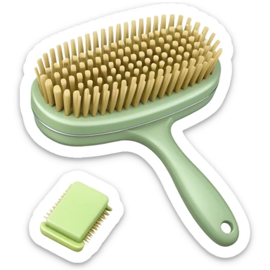 pastel olive Hairbrush sticker