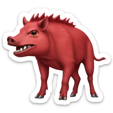 Red razorback  sticker