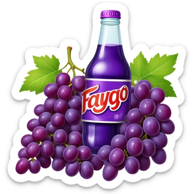 Grape pop words on the label say “ Faygo” sticker