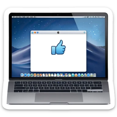 A MacBook screen with Tumblr dashboard open and a glitter cursor, with another slight variation in color. sticker
