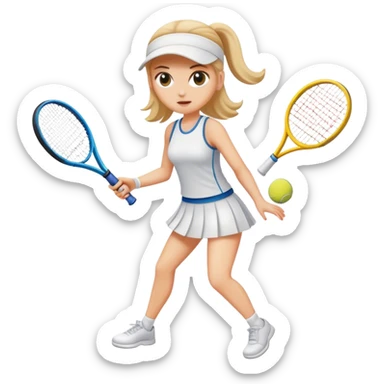 Tennis white girl sticker