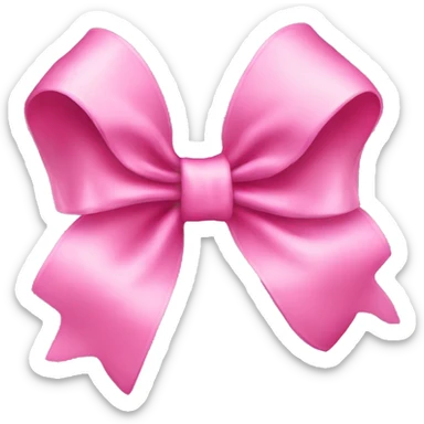 Pink bow sticker