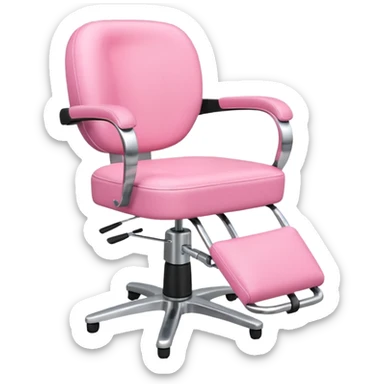 pink hairstylist chair sticker