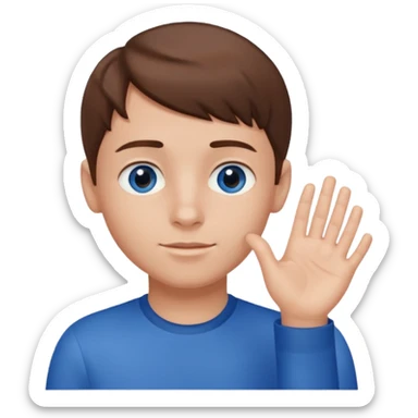 Hii hand + face boy sticker