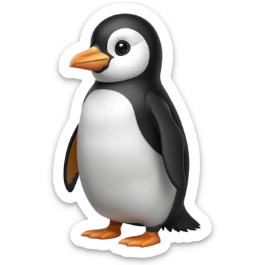 Gloria the penguin from Happy Feet, standing proudly sticker