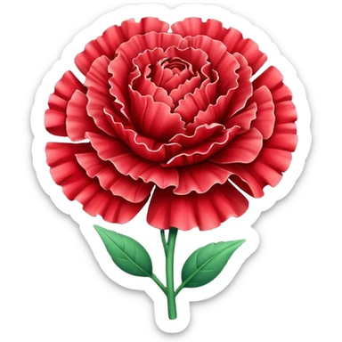 Red carnation sticker