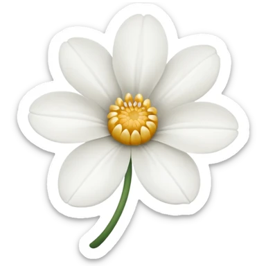 Flor blanca de sentido pésame sticker
