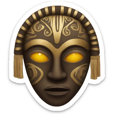 African mask sticker
