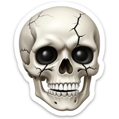 Skull in eternal anguish and pain  sticker
