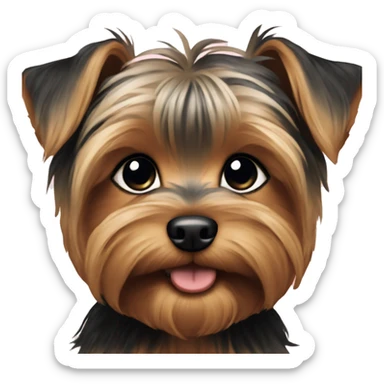 Yorkie puppy sticker
