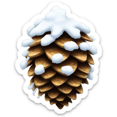 Pinecone with snow on it sticker
