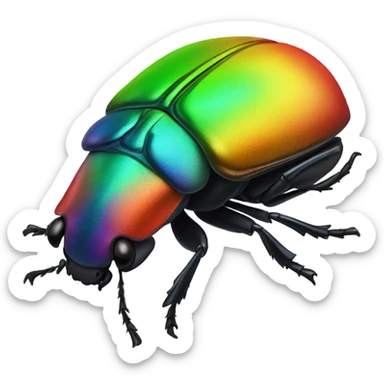 A rainbow scarab beetle sticker