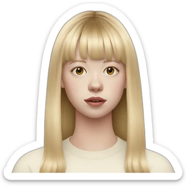 blonde Mia Goth with bangs sticker