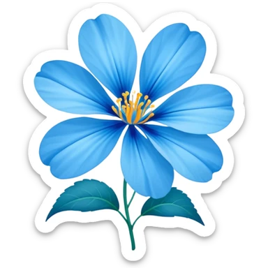 Flor del pensamiento celeste sticker