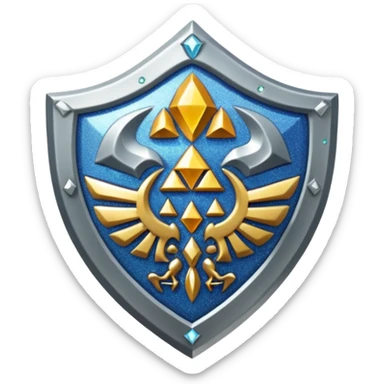 glitter shield Hylian sticker