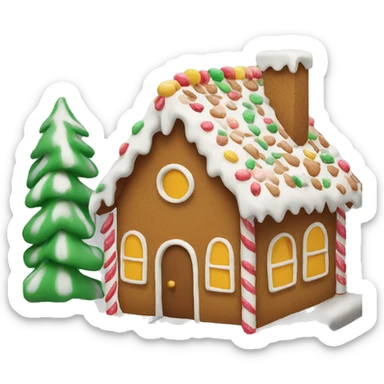 Gingerbread house sticker