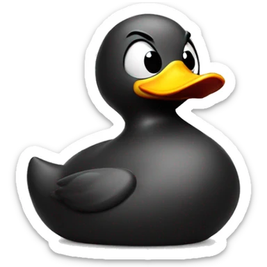 angry rubber duck sticker