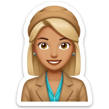 Sassy slay smile emoji with atitude  sticker