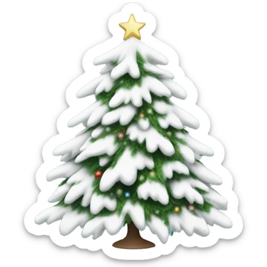 White Christmas tree sticker