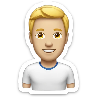 white man marathon runner sticker