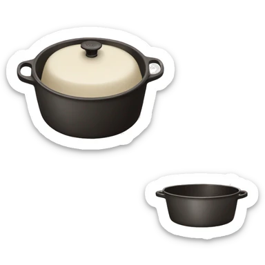 Cream le cruset Dutch oven sticker