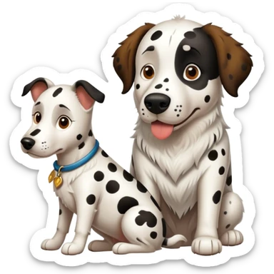 Dalmatian with a Belgium shepherd  sticker