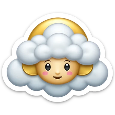 Quiero una nube dorada estilo oriental sticker