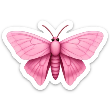 Pink moth sticker