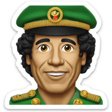muammar gaddafi sticker