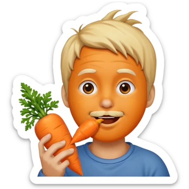 Grugu qui mange une carotte sticker