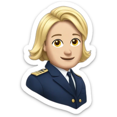 Macron embrasse marine le Pen sticker